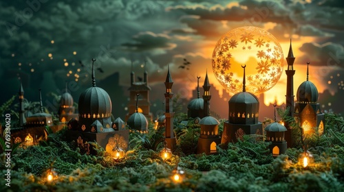 Beautiful Ramadan symbolic background