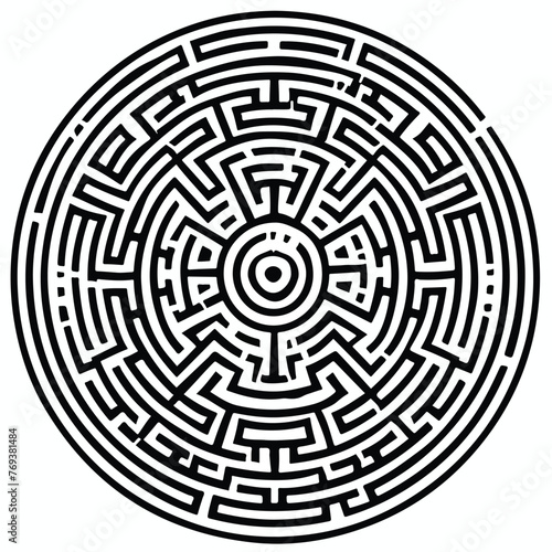 Labyrinth Clipart isolated on white background