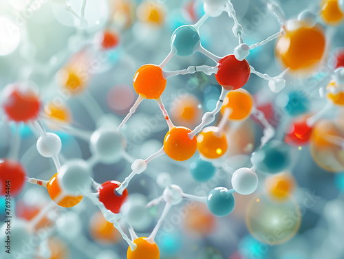 Educational 3D infographic focused on the molecular differences between fat-soluble and water-soluble vitamins,  photo