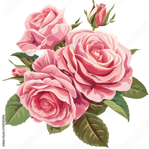 Pink Roses Clipart