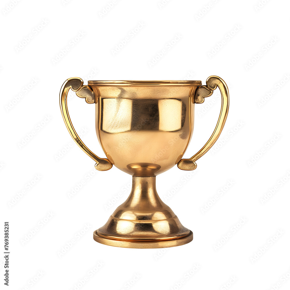 gold trophy cup isolated on transparent background Generative Ai gold trophy cup isolated on transparent background Generative Ai
