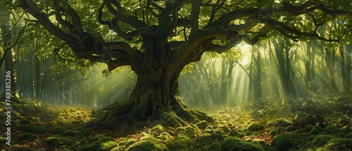 Enchanted forests where each tree is a guardian of ancient