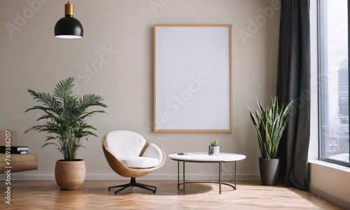 A home mock up frame for art or poster