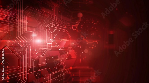 Wallpaper Mural Vibrant abstract red technology modern background design with futuristic elements - dynamic digital art for contemporary projects and innovation concepts Torontodigital.ca