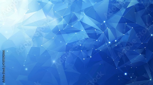Blue tech geometry: abstract vector background with futuristic elements in shades of blue - modern digital design for web, print, and technology concepts