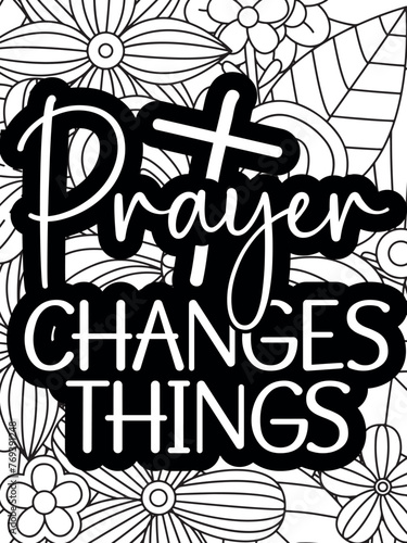 Christian Jesus Quotes Flower Coloring Page Beautiful black and white illustration for adult coloring bookt
