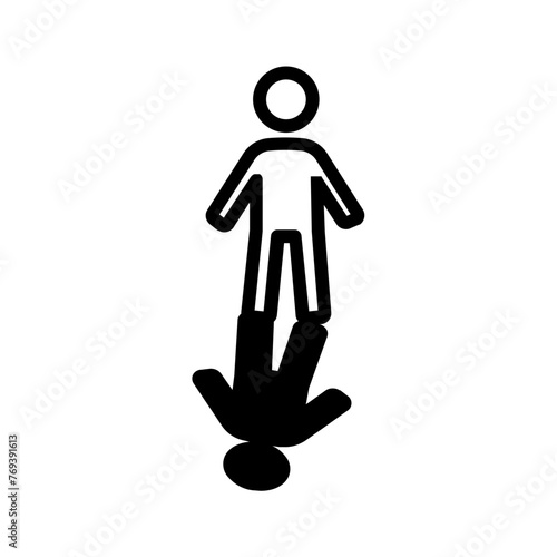 Vector solid black icon for Shadow