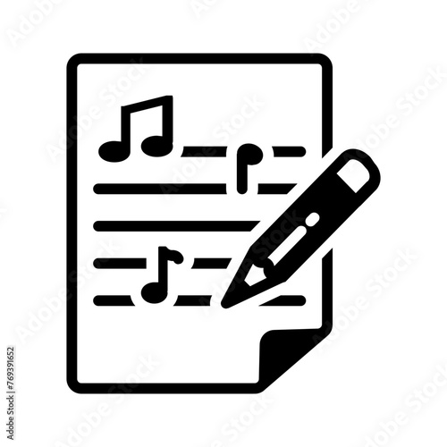 Vector solid black icon for Composed