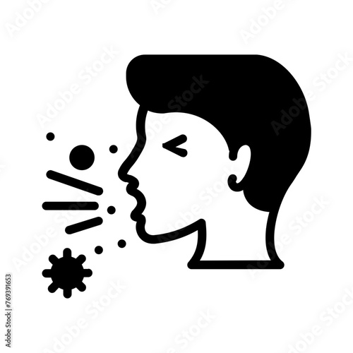 Vector solid black icon for Contagions