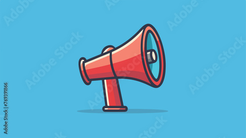 Loudspeaker or megaphone icon image flat cartoon 