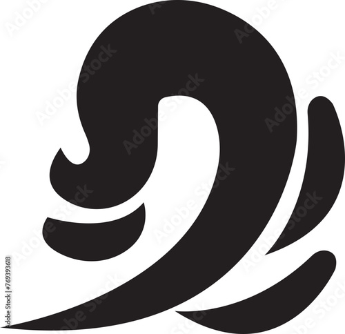 Black wave icon in fill flat style. Wave illustration sign can be used for web, mobile app. Ocean symbol. Water sea element, Ocean liquid curve flowing swirl storm isolated on transparent background.