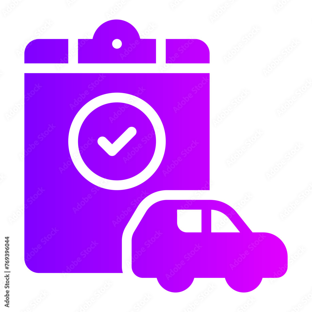 vehicle inspection gradient icon vehicle inspection gradient icon