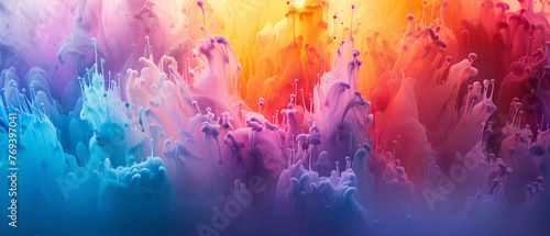 Explore the mesmerizing world of colors converging into a splendid gradient, their brilliance and intensity captured with stunning realism in high-definition. photo