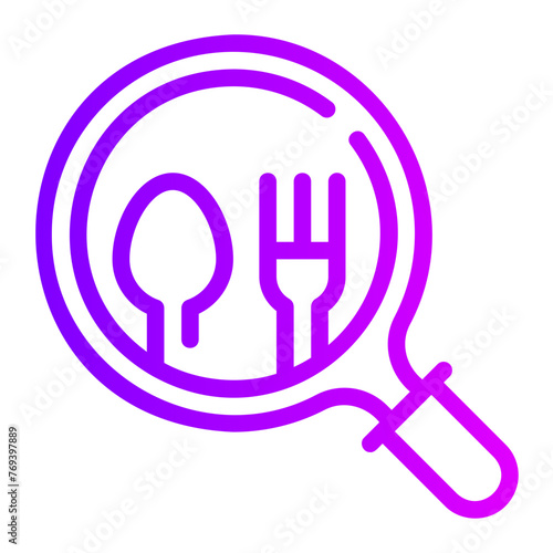 food inspection gradient icon