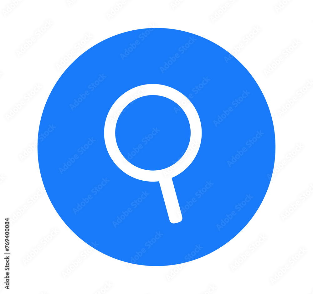 シンプルな青色の検索マーク