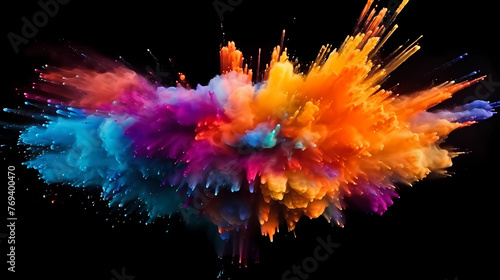 Abstract splash of paint liquid, bright colors