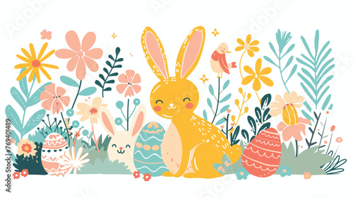 Easter Flat vector isolated on white background