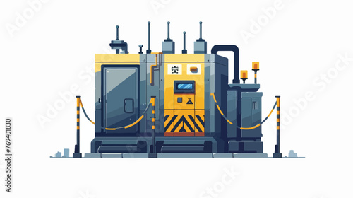 Electricity transformer vault.. Flat vector isolated