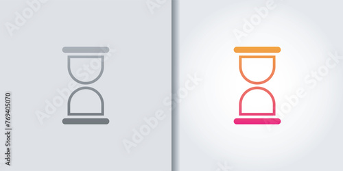 hourglass logo set
