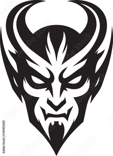 Devil,Shaitaan,Beast Face Vector Design photo