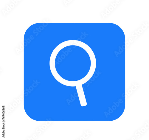 シンプルな青色の検索アプリ