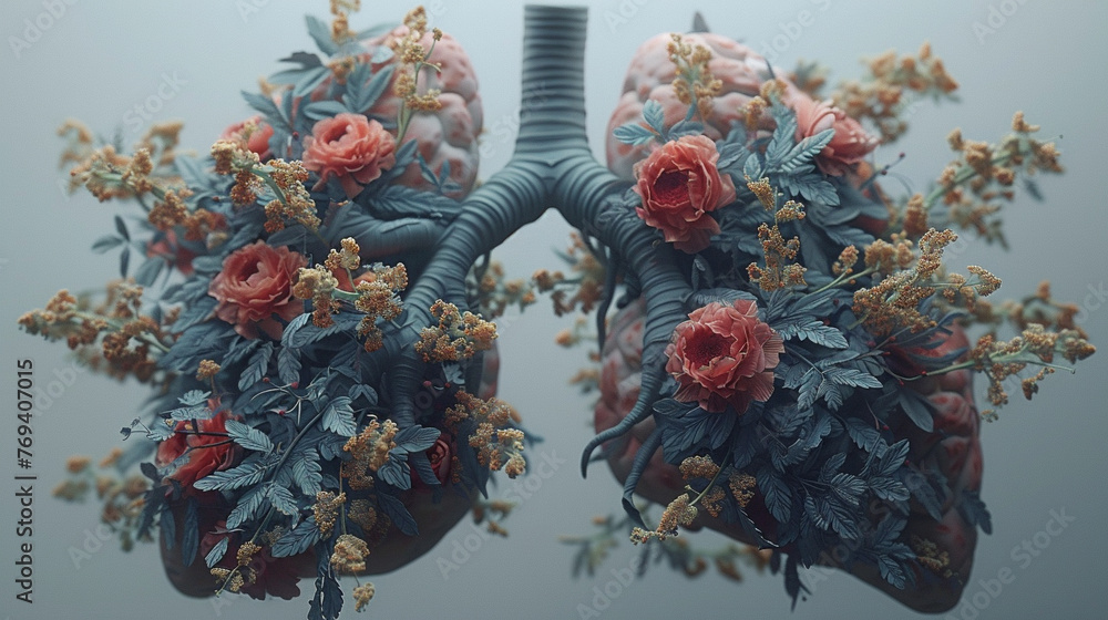 flowers on lungs