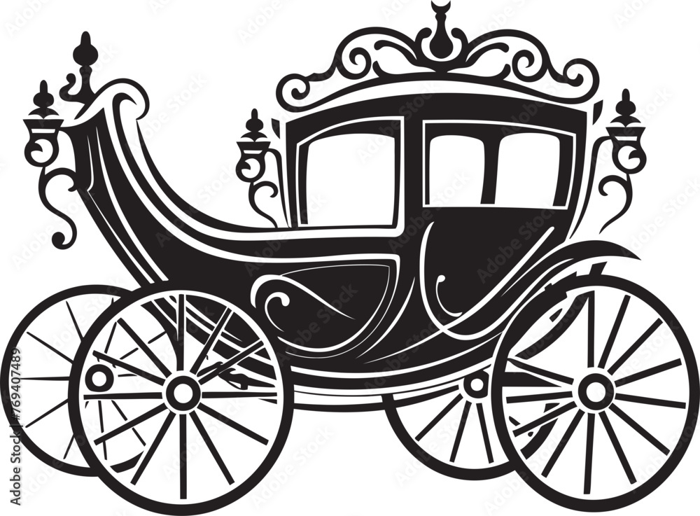 Grandiose Marriage Coach Majestic Logo in Black Vector Regal Romance Carriage Iconic Emblem for Wedding Bliss Grandiose Marriage Coach Majestic Logo in Black Vector Regal Romance Carriage Iconic Emblem for Wedding Bliss