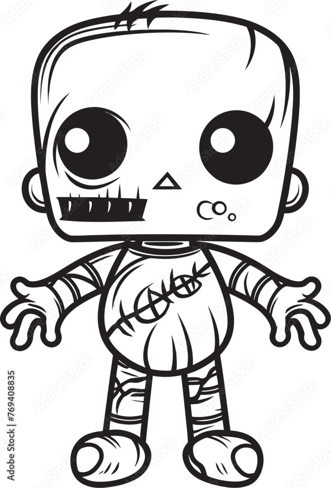 Ghastly Doll of Despair Creepy Zombie with Black Icon Terrifying Doll of the Damned Spooky Zombie with Vector Emblem Ghastly Doll of Despair Creepy Zombie with Black Icon Terrifying Doll of the Damned Spooky Zombie with Vector Emblem