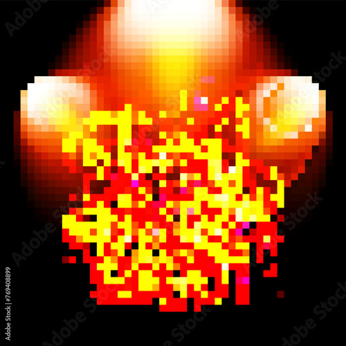 Xmas party glowing letters with light bulbs