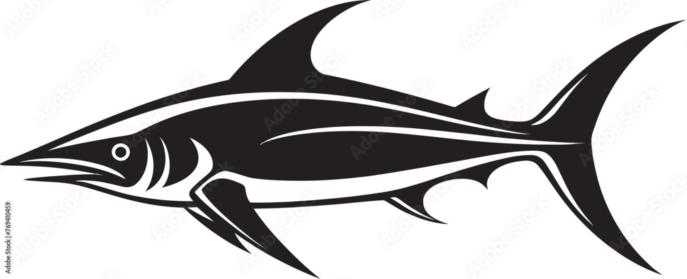 Oceanic Sovereign Thresher Shark Emblem in Black Predatory Elegance Thresher Shark with Black Icon Oceanic Sovereign Thresher Shark Emblem in Black Predatory Elegance Thresher Shark with Black Icon