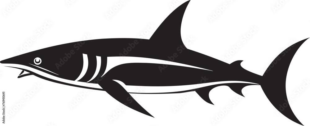 Majestic Predator Thresher Shark with Black Icon Predatory Elegance Thresher Shark Black Vector Emblem Majestic Predator Thresher Shark with Black Icon Predatory Elegance Thresher Shark Black Vector Emblem