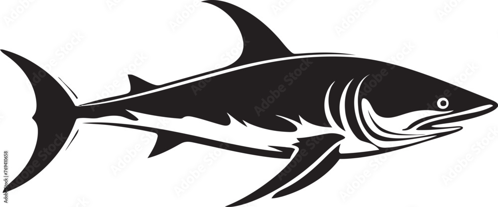 Silent Majesty Thresher Shark Emblem in Black Elegant Predator Thresher Shark with Black Icon Silent Majesty Thresher Shark Emblem in Black Elegant Predator Thresher Shark with Black Icon