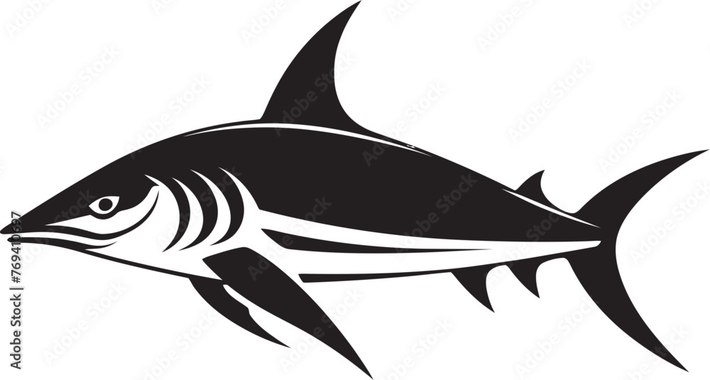 Silent Majesty Thresher Shark Emblem in Black Elegant Predator Thresher Shark with Black Icon Silent Majesty Thresher Shark Emblem in Black Elegant Predator Thresher Shark with Black Icon