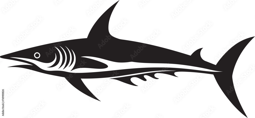 Elegant Sovereignty Thresher Shark with Black Icon Stealthy Guardian Thresher Shark Black Vector Logo Elegant Sovereignty Thresher Shark with Black Icon Stealthy Guardian Thresher Shark Black Vector Logo