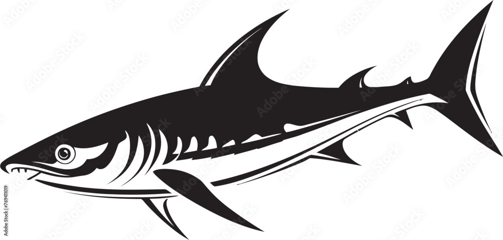 Oceanic Majesty Thresher Shark Black Vector Logo Regal Thresher Black Vector Logo Design Icon Oceanic Majesty Thresher Shark Black Vector Logo Regal Thresher Black Vector Logo Design Icon
