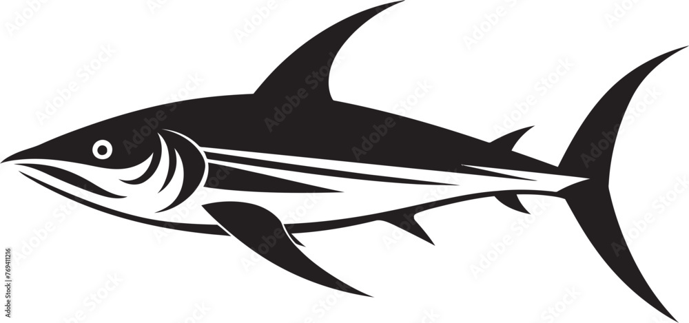 Timeless Sovereign Thresher Shark Black Vector Design Oceanic Hunter Thresher Shark with Black Icon Timeless Sovereign Thresher Shark Black Vector Design Oceanic Hunter Thresher Shark with Black Icon