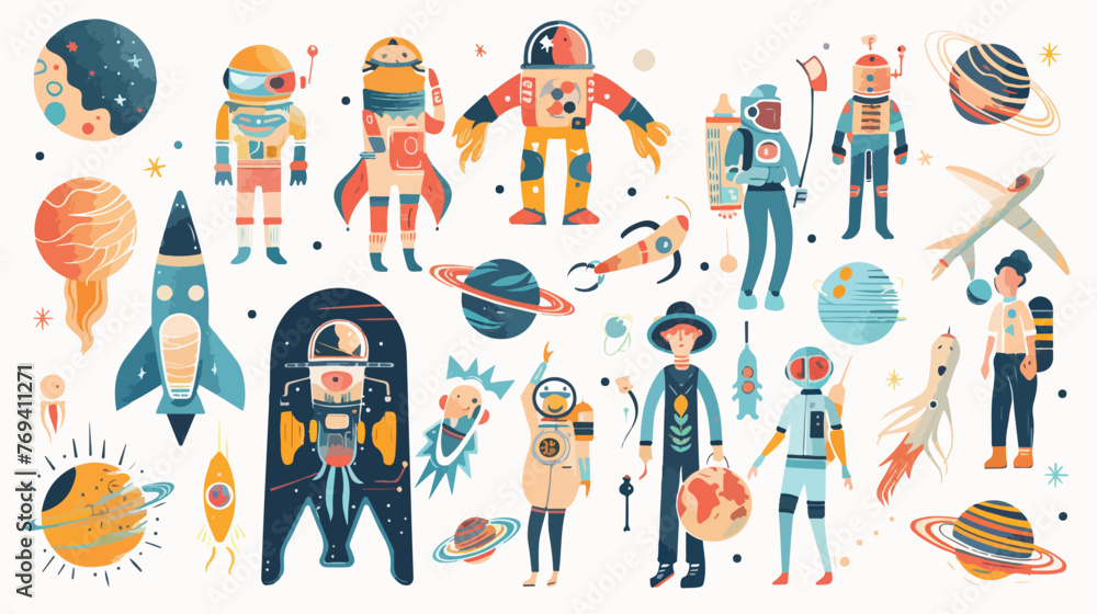 Image of inhabitants of space and other planets