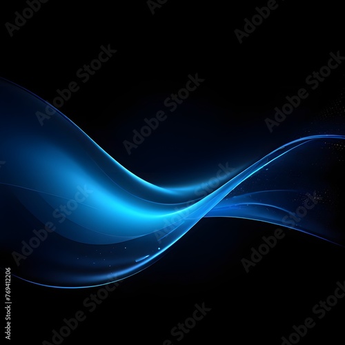 Abstract technology big data digital background,dark blue wave light screen gradient texture background.