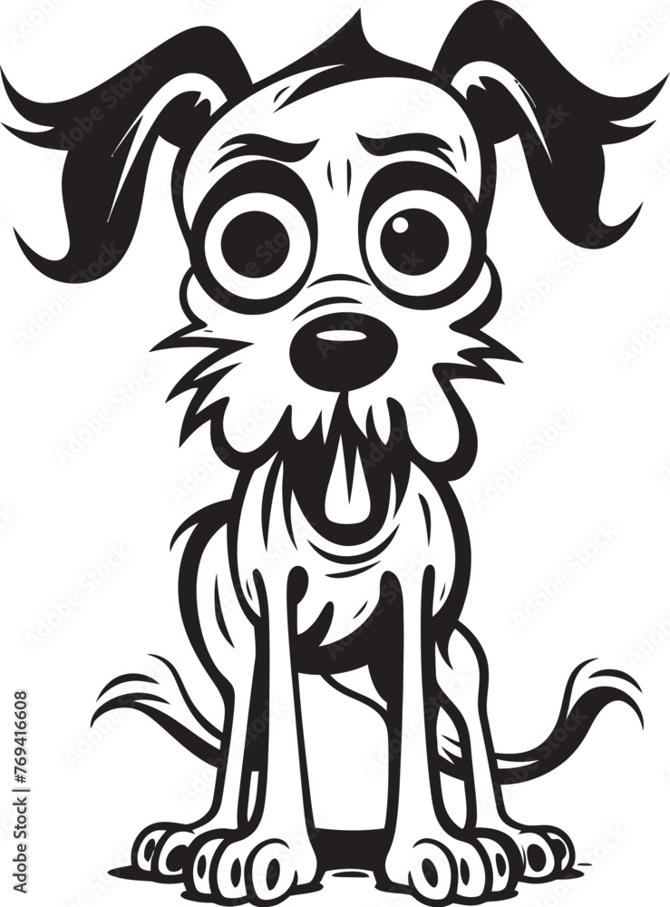 Abnormal Zombie Canine Macabre Black Vector Spooky Mutant Pooch Sinister Black Emblem Abnormal Zombie Canine Macabre Black Vector Spooky Mutant Pooch Sinister Black Emblem