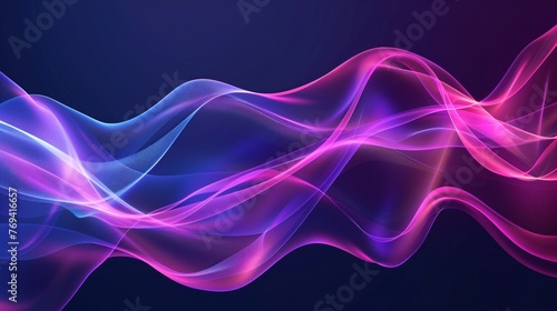 Wallpaper Mural Abstract dynamic clean wave isolated on dark blue background Torontodigital.ca