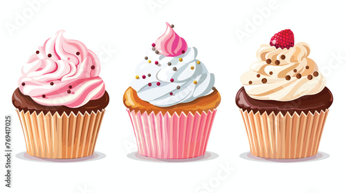 Muffin - cupcake illustration vector dessert