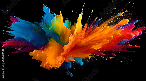 Liquid abstract background illustration colorful fluid splash flow © Derby