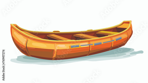 Raft row boat icon image flat cartoon vactor illust © iclute