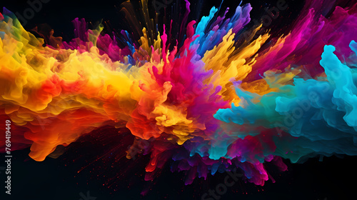 Liquid abstract background illustration colorful fluid splash flow © Derby
