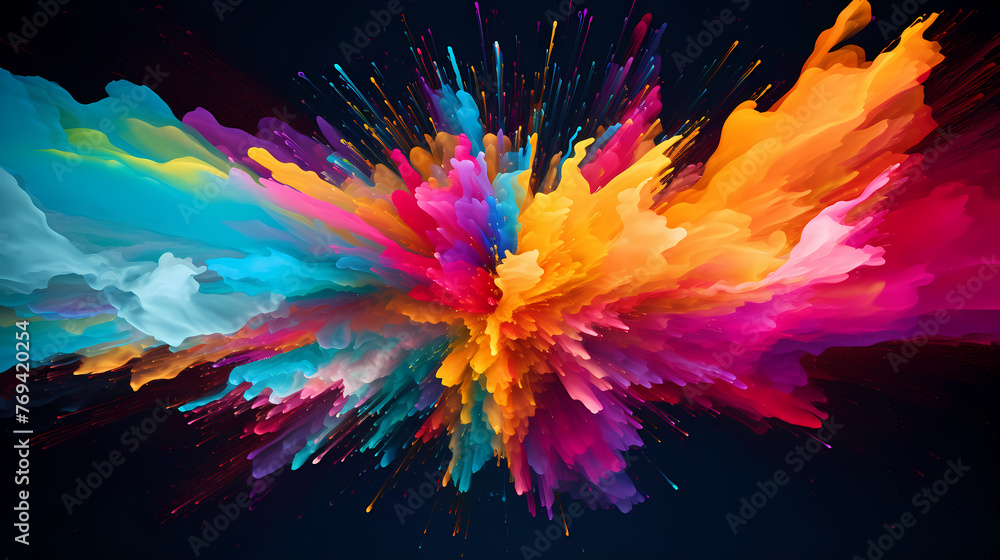 Obraz premium Liquid abstract background illustration colorful fluid splash flow