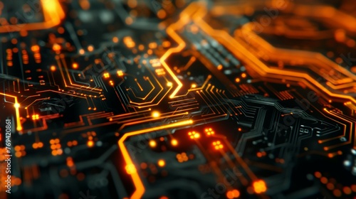 A Close Up Of Electronic Circuit Board Components.