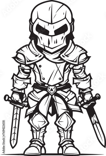 Necrotic Warden Zombie Knight Soldier Black Emblem Design Phantom Guardian Zombie Knight Soldier Black Icon Emblem