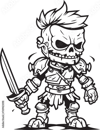 Undying Legionnaire Zombie Knight Soldier Black Vector Design Grim Warden Zombie Knight Soldier Black Emblem Logo