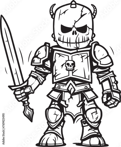 Wallpaper Mural Undying Legionnaire Zombie Knight Soldier Black Logo Emblem Cursed Crusader Zombie Knight Soldier Black Vector Icon Torontodigital.ca