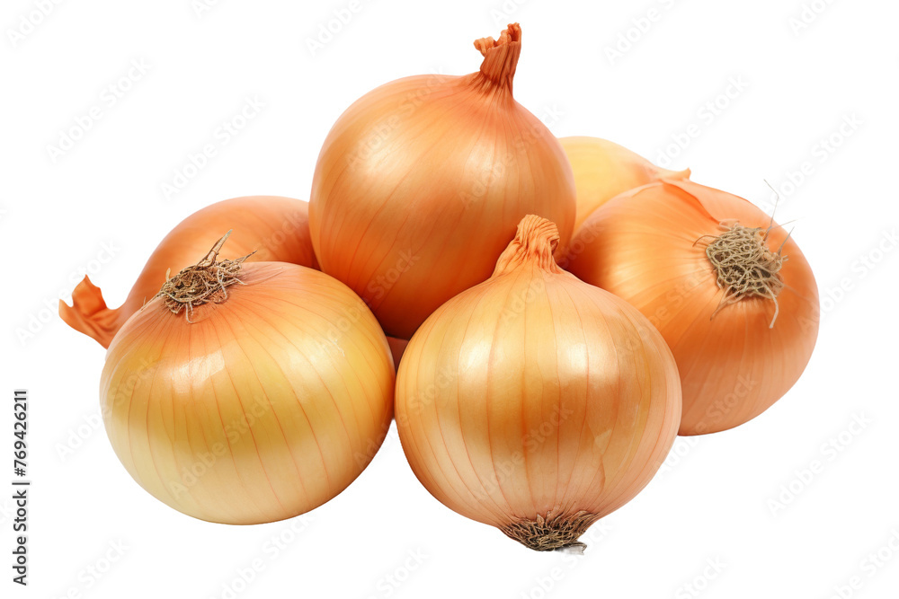 A Towering Symphony of Onions. On a White or Clear Surface PNG Transparent Background. A Towering Symphony of Onions. On a White or Clear Surface PNG Transparent Background.
